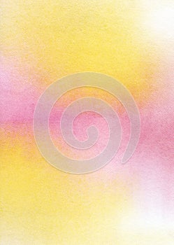 Abstract watercolor background. Tinted paper. a gradient from pale pink to yellow. Ombre pastel colors. soft color transition.