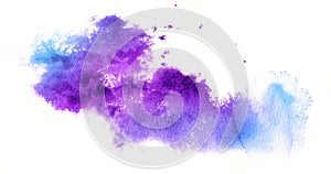 Abstract watercolor background on white