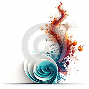 Colorful Turbulence: Innovative Art Vector Inspired By Nature photo