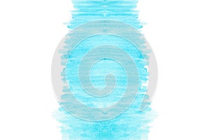 Abstract watercolor blue shades pattern texture art hand painted on white background with copy space