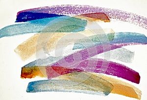 Abstract watercolor brush painted colorful background with spectrum colors