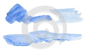 Abstract watercolor brush strock background. Classic blue Panton color