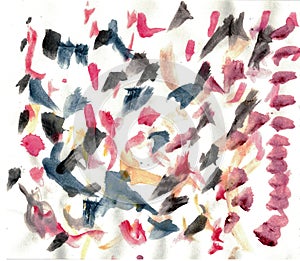 Abstract watercolor brush strokes