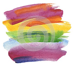 Abstract watercolor brush strokes painted background.