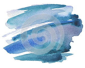 Abstract watercolor brush strokes painted background. Texture pa photo