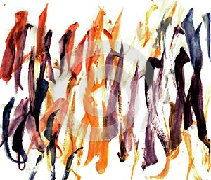 Abstract watercolor brush vertical strokes