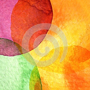 Abstract watercolor circle painted background