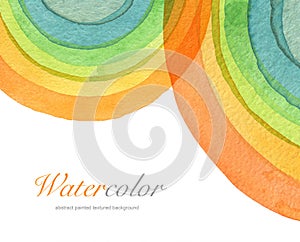 Abstract watercolor circle painted background. Textu
