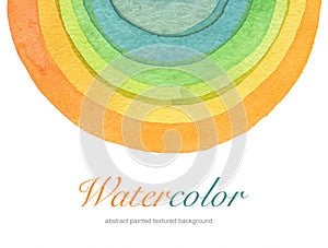 Abstract watercolor circle painted background. Textu