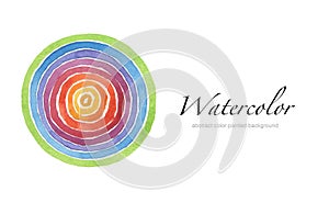 Abstract watercolor circle painted background. Texture paper. Is