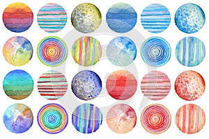 Abstract watercolor circle painted background. Texture paper. Is