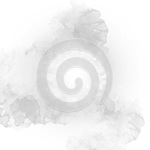 Abstract Watercolor, Color Paint Splasher White and Gray