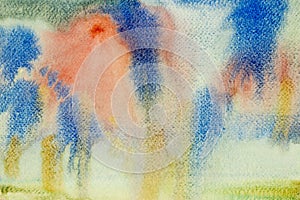 Abstract watercolor contemporary paint art illustration on paper