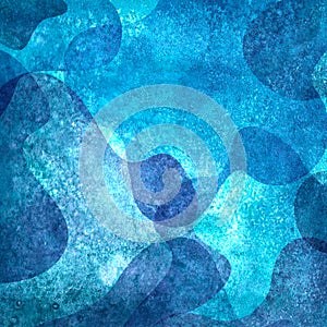 Abstract watercolor creative sea ocean background with colorful teal turquoise blue colored grunge geometric shapes