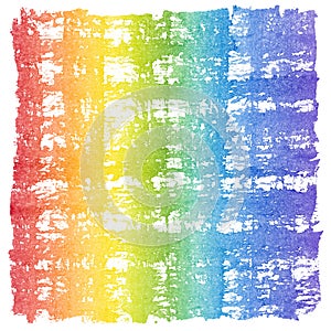 Abstract Watercolor Crosshatched Rainbow Frame