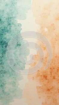 Abstract watercolor design with blue and orange gradient texture photo