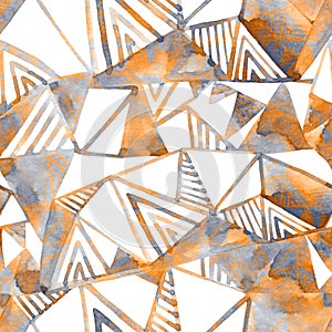 Abstract watercolor geometrical background.