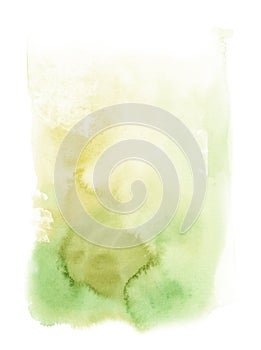 Abstract watercolor green background. Template for the design of posters, invitations, cards.