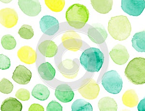 Abstract watercolor green dots background. Dotted design for background, card, banner, poster, cover, invitation