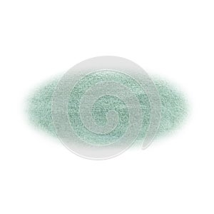 Abstract watercolor green paint stain. Hand drawn clip art illustration isolated on white background. Backdrop for art elements