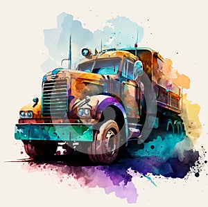 Abstract, watercolor, illustrations, ink painting, bicycles, motorcycles, cars, pickup trucks, trucks, trucks, trains, gold