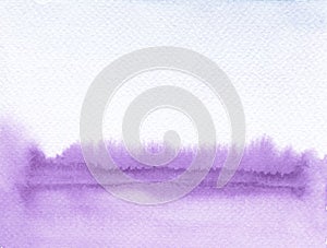 Abstract watercolor landscape blot painted background.