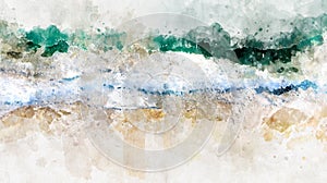 Abstract watercolor ocean blue sea wave. Creative abstract painted background, wallpaper, texture. Modern art. Contemporary art