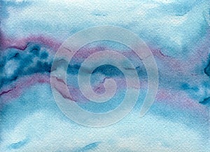 Abstract watercolor paint background in teal  blue and purple hues with wave fluid texture for backgrounds, banner