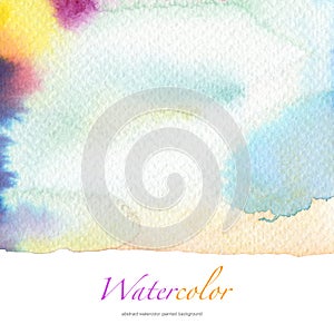 Abstract watercolor painted background