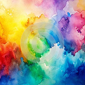 Abstract watercolor painted background photo