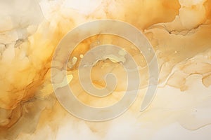Abstract watercolor painting in golden shades for background. Generative AI image