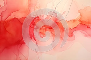 Abstract watercolor painting in red for background. Generative AI image