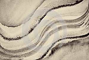 Abstract watercolor on paper texture as background. In Sepia ton