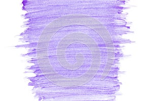 Abstract watercolor purple violet shades pattern texture art hand painted on white background with copy space