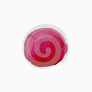 Abstract Watercolor red hand painted circle. Beautiful element for design. Color background