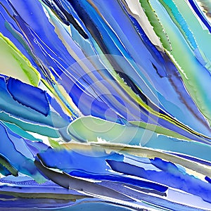 An abstract watercolor texture in shades of blue and green2, Generative AI