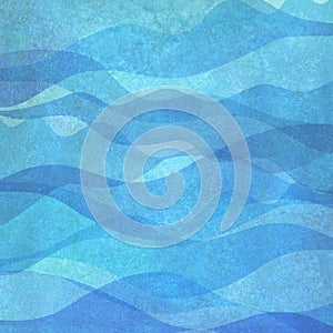 Abstract watercolor transparent sea ocean blue teal turquoise colored wave background