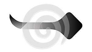 Abstract Wave Arrow Shape - Dynamic Directional Element, vector design Generative AI