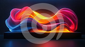Abstract wave background featuring colorful lines in a dynamic flowing pattern for design projects