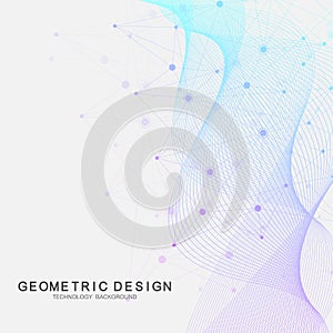 Abstract wave background. Geometric template for your design brochure, flyer, report, website, banner. Vector