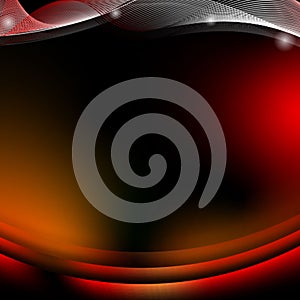 Abstract wave black red orange Mesh background