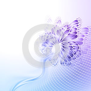 Abstract wave blue purplr background with