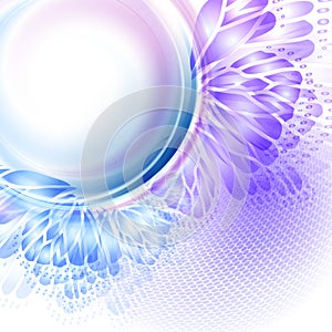 Abstract wave blue purplr background with