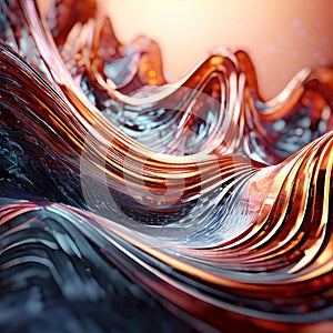 abstract wave design in a futuristic and sci fi influenced sty photo