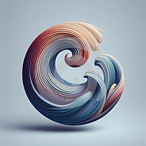Abstract wave design with a gradient color palett 