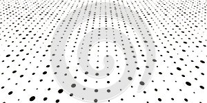 Abstract wave dotted pattern. Simple vector background. Black and white backdrop for any web and graphic designs.