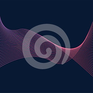 Abstract wave element for design. Stylized line art background.