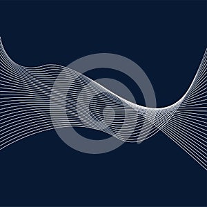 Abstract wave element for design. Stylized line art background.