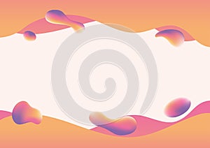 Abstract wave and fluid liquid shape background with copy space vector illustration