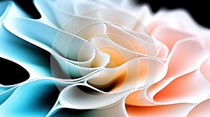 Abstract wave-like patterns in soft colors creating a fluid, dynamic visual effect